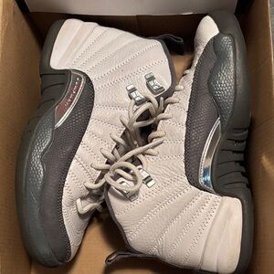 Jordan 12 Wolf Grey Kids Sneakers